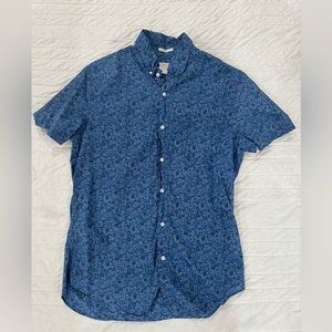 J Crew Liberty Art Fabrics Mens Classic Button Down Short Sleeve